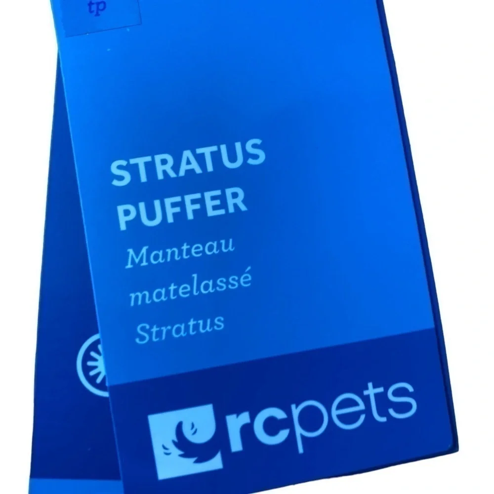 RCPETS Status Dog Puffer Jacket CYAN Blue Size XS NWT